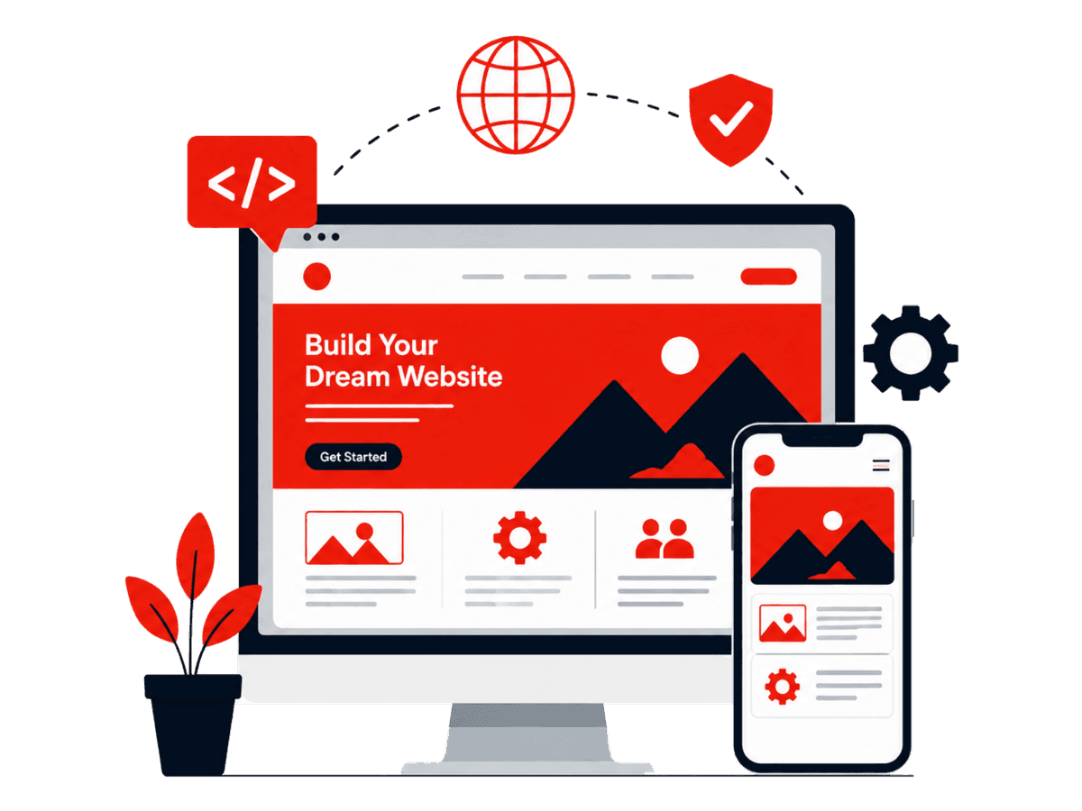 <p>Build Powerful Custom Websites for <span style="color:hsl(4,86%,54%);">Modern Businesses</span></p>